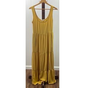 Lovestitch NWT Moonstruck Yellow Sleeveless Tiered Maxi Dress